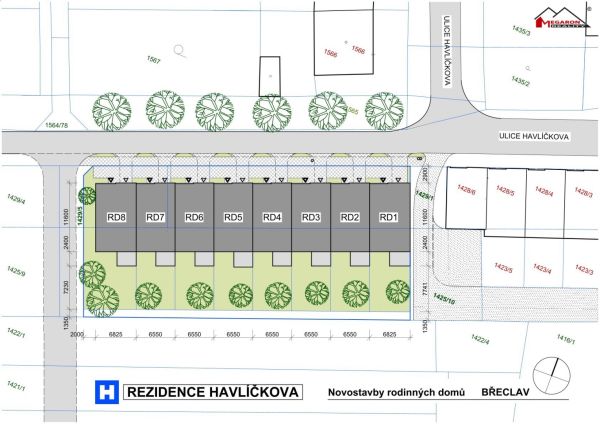 REZIDENCE HAVLÍČKOVA - novostavby 8 RD 4+kk s garáží a terasou, se zahradou, pozemek 159 - 211 m² #8
