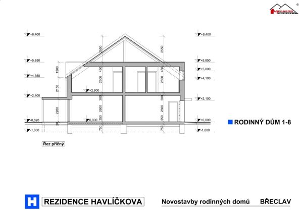 REZIDENCE HAVLÍČKOVA - novostavby 8 RD 4+kk s garáží a terasou, se zahradou, pozemek 159 - 211 m² #9